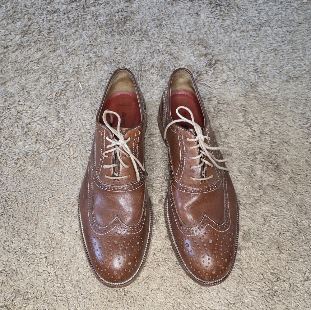 Johnston & Murphy Leather Wingtip Oxfords Size 9